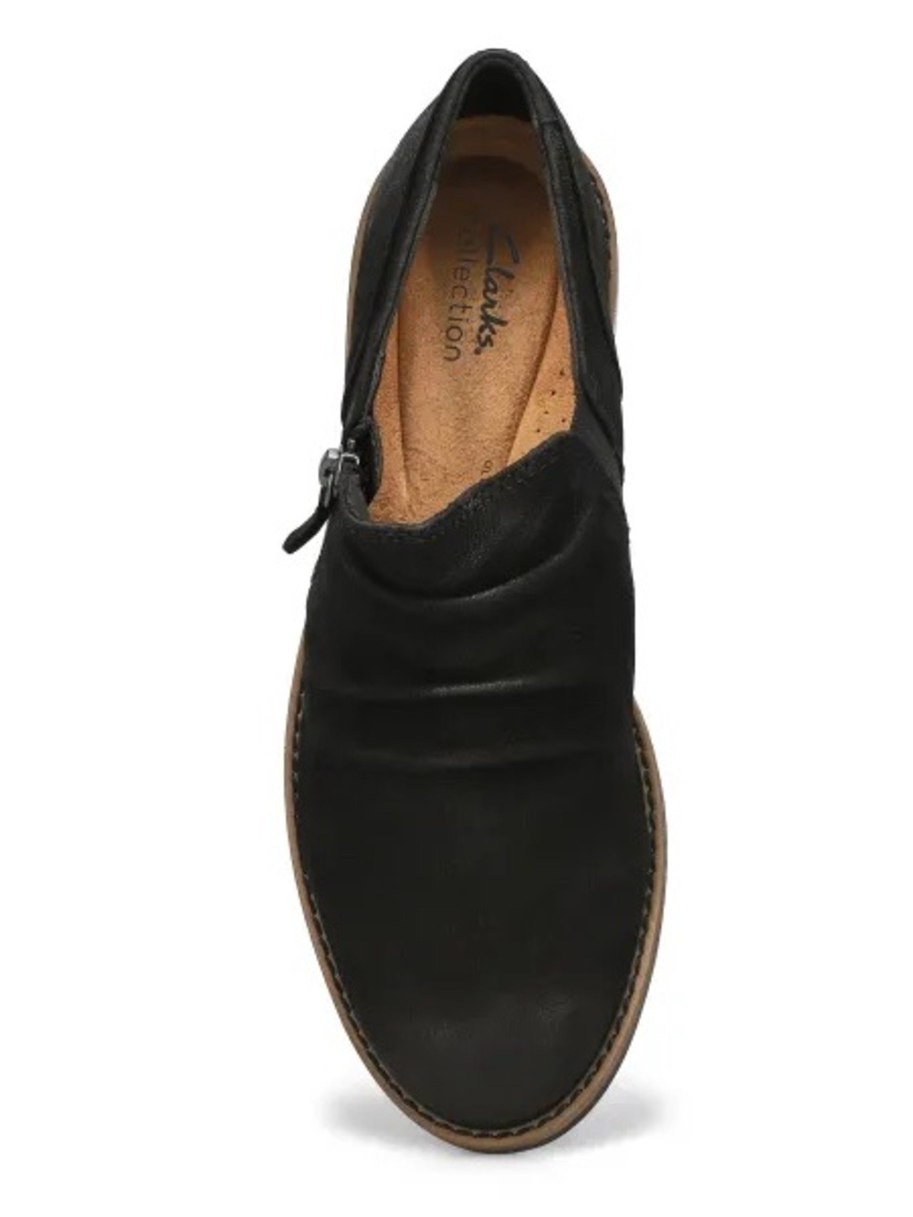 Clarks Camzin Pace Wide Width Black Leather Nubuck Shoes Ankle Booties - Picture 3 of 14